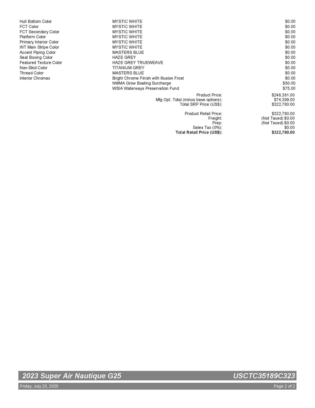 2023 Nautique G25