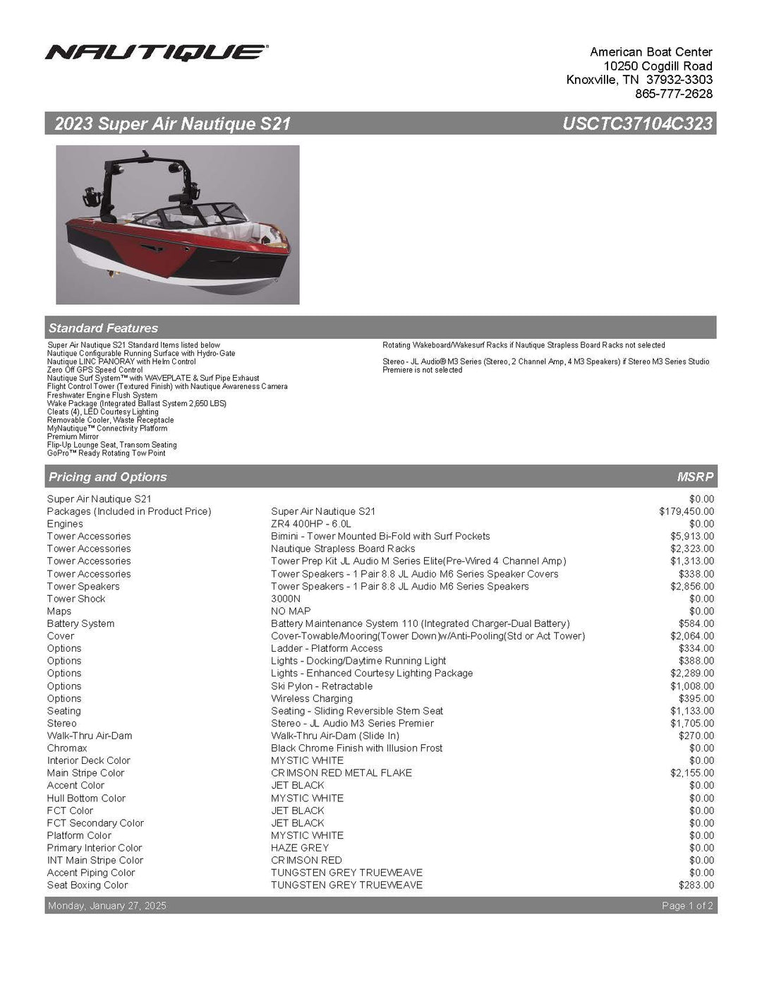 2023 Nautique S21