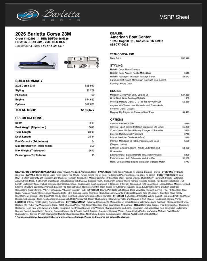 2026 Barletta Corsa 23M
