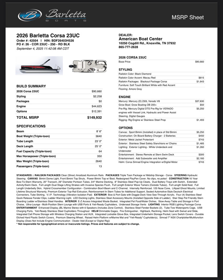 2026 Barletta Corsa 23UC